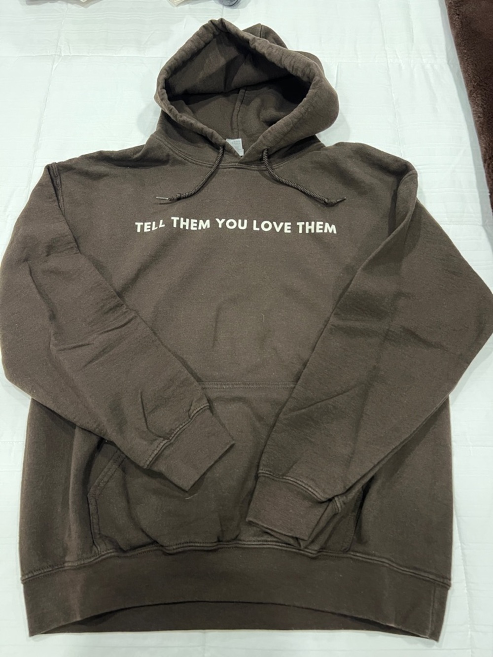Men's Black Hoodie with 'Tell Them You Love Them' Slogan